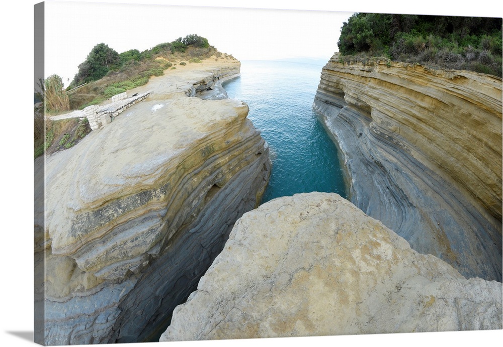 Famous Channel of Love (Canal D'Amour) in Sidari, Corfu, Greek Islands, Greece, Europe