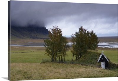 Farm buildings at Nupsstadur, South Iceland, Iceland