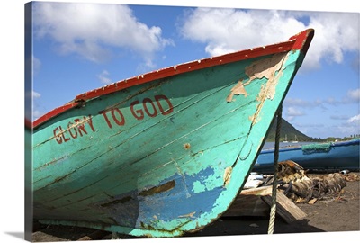 Fishing boat, Prince Rupert Bay, Portsmouth, Dominica, Windward Islands, Caribbean