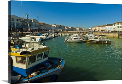 Fishing boats and yachts in the quays, Saint Martin de Re, Ile de Re, France