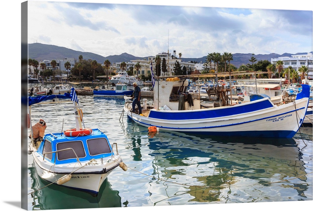 Fishing boats, harbour, Kos Town, Kos, Dodecanese, Greek Islands, Greece
