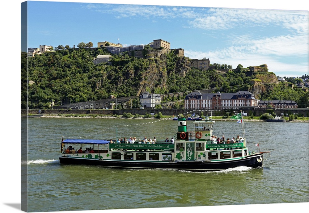 Fortress Ehrenbreitstein, Rhine River, Koblenz, Rhineland-Palatinate, Germany