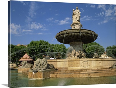 Fountain of the Bouches du Rhone, Aix en Provence, Provence, France