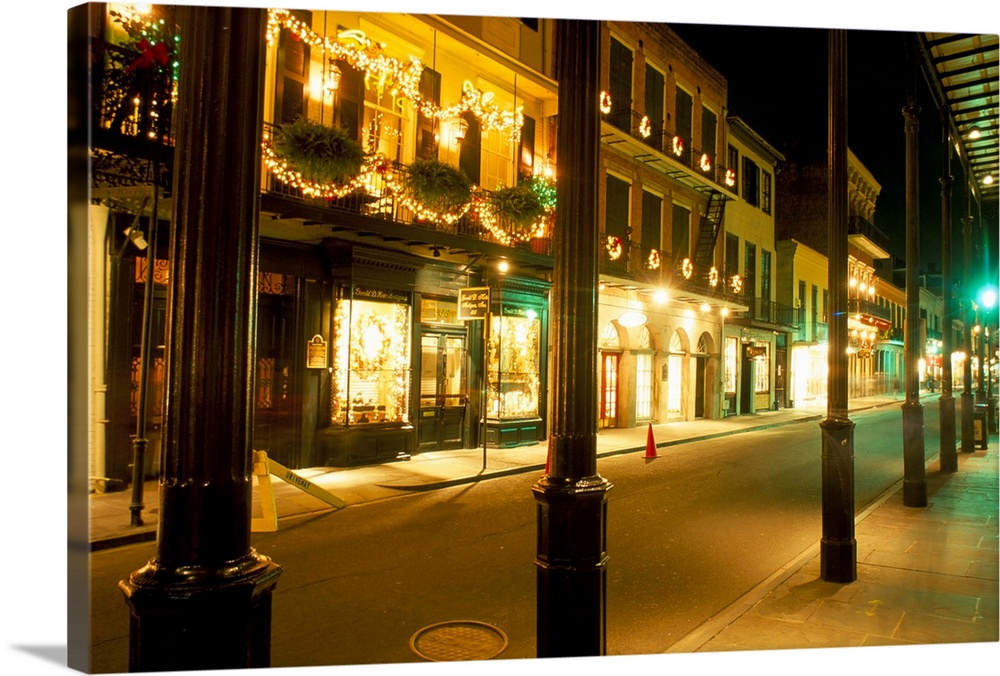 French Quarter at night, New Orleans, Louisiana, United States of America, North America