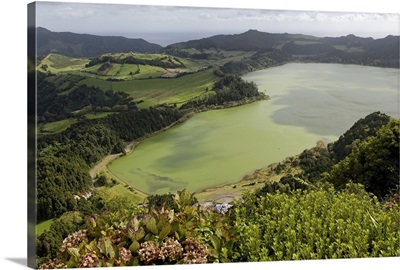 Furnas Lake, Sao Miguel Island, Azores, Portugal