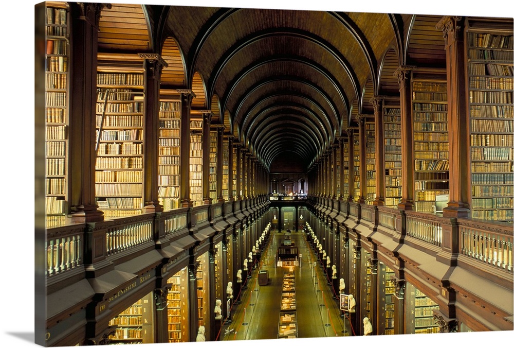 Gallery of the Old Library, Trinity College, Dublin, County Dublin, Eire (Ireland)