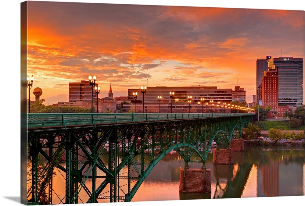 Gay Street Bridge and Tennessee River, Knoxville, Tennessee, USA Wall