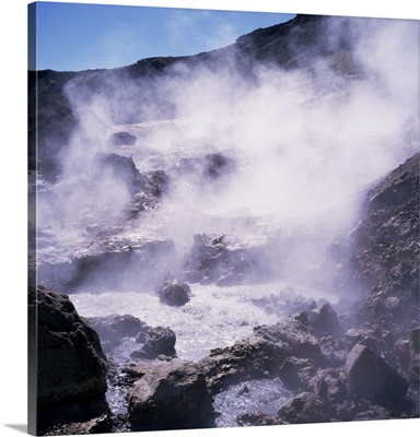 Geothermal steam vents, Iceland, Polar Regions