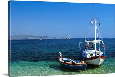 Greek boats, Kalami Bay, Corfu, Ionian Islands, Greece