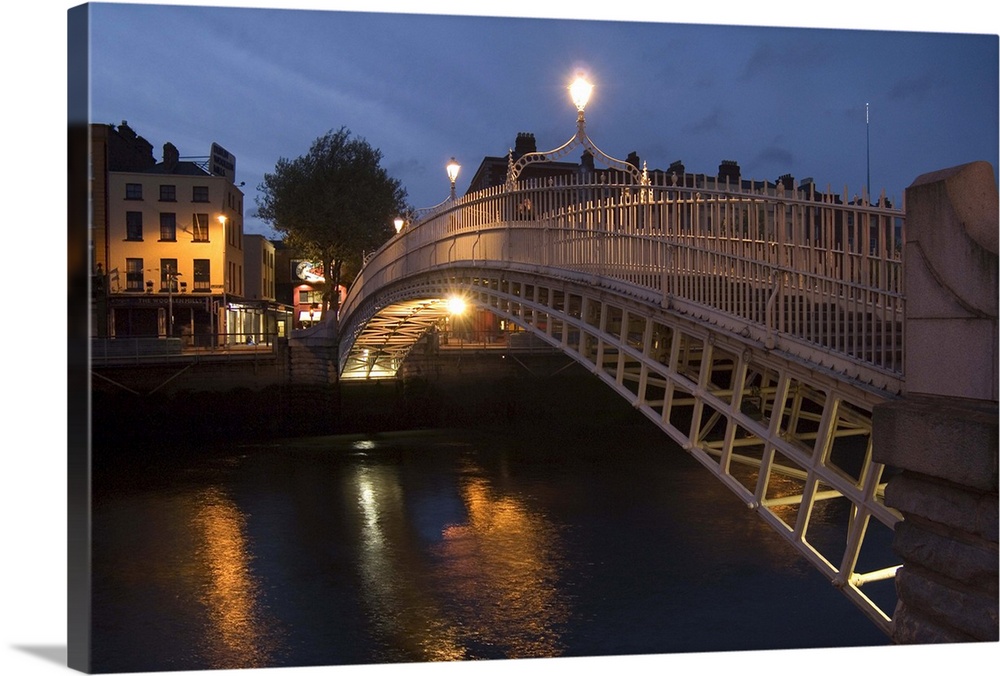Half Penny Bridge  over Liffey River, Dublin, County Dublin, Republic of Ireland