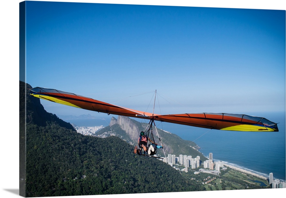 Hang gliding in Rio de Janeiro, Brazil, South America