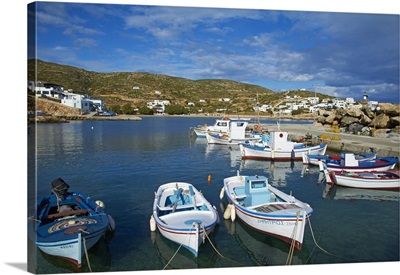 Harbour and town, Stavros, Donoussa, Cyclades, Aegean, Greek Islands, Greece