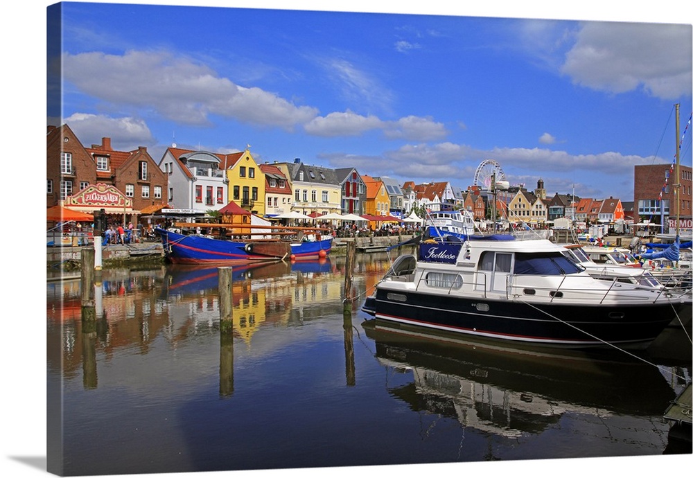 Harbour of Husum, Schleswig-Holstein, Germany