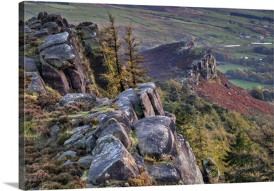 Hen Cloud From The Roaches Rock Formation, Staffordshire, England, United Kingdom