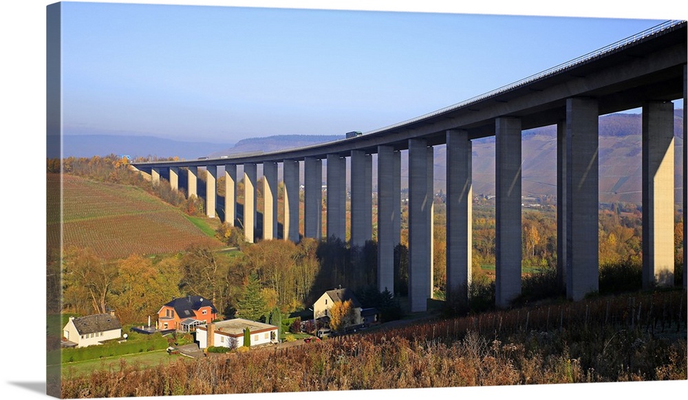 Highway Bridge of Highway A1 near Fell, Moselle Valley, Rhineland-Palatinate, Germany