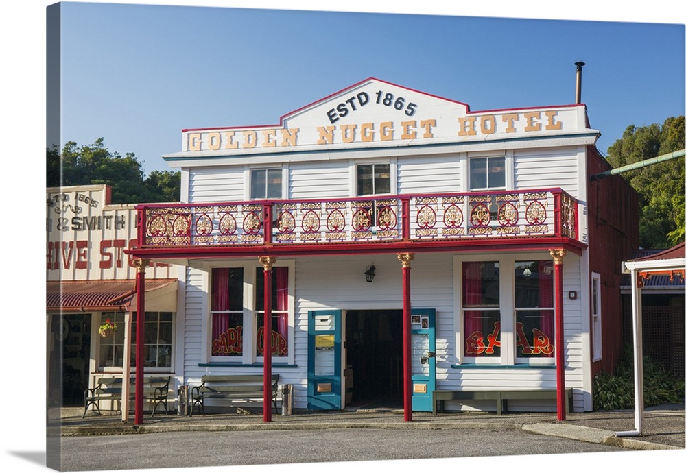 Historic building evoking the west coast's gold-mining past, Shantytown, Greymouth, Grey district, West Coast, South Islan...