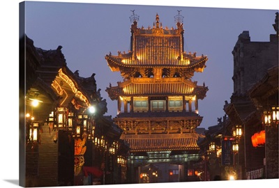 Historic city watch tower, Pingyao, Shanxi Province, China