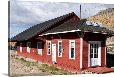 Historic Gold Hill train station, outside Virginia City, Nevada