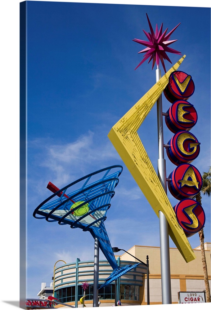 Historic Oscar's Martini neon sign on Fremont Street, Las Vegas, Nevada
