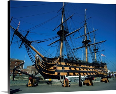 HMS Victory in dock at Portsmouth, Hampshire, England