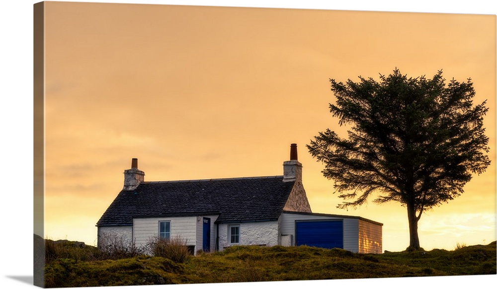 Holiday cottage on the Isle of Mull, Inner Hebrides, Scotland, United Kingdom, Europe