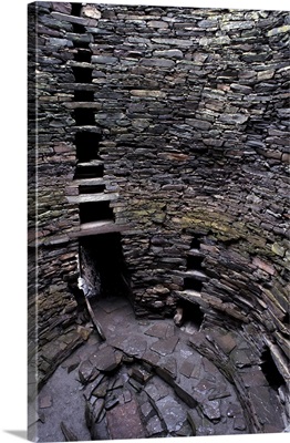 Hollow walls and water tank, Mousa Broch, Shetland Islands, Scotland, UK