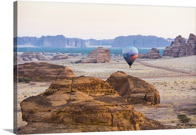 Hot Air Balloon Flight Over Hegra Site, Saudi Arabia