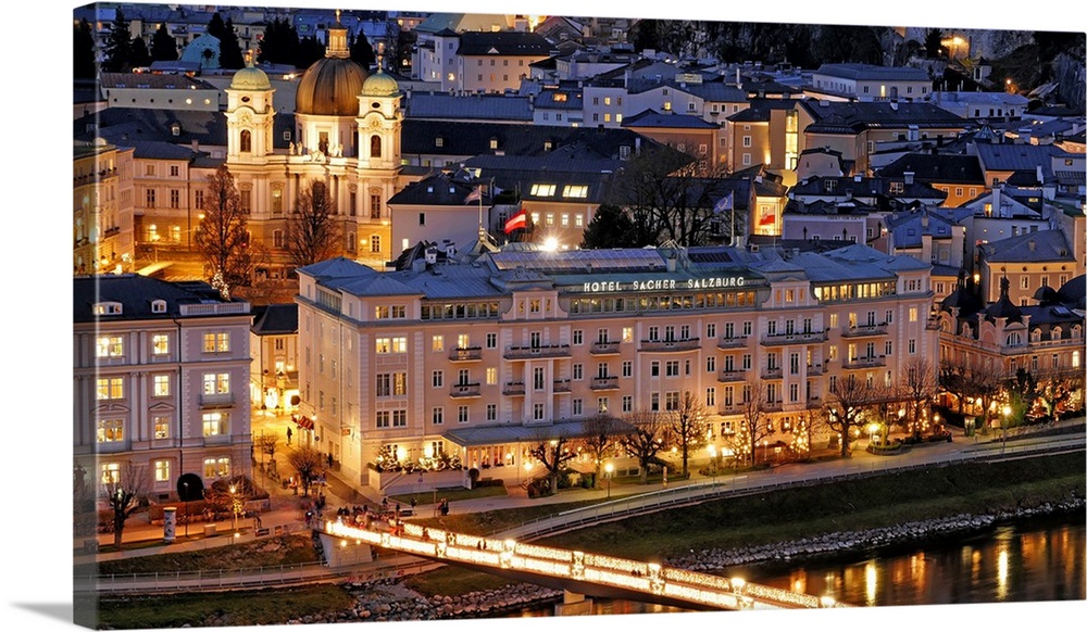 Hotel Sacher on the Salzach River, Salzburg, Austria