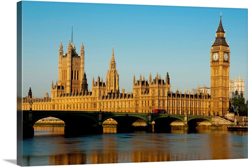 Houses of Parliament and Big Ben, Westminster, London, England Wall Art ...