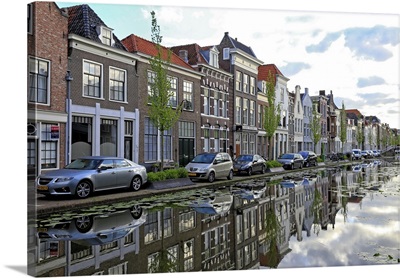 Houses on Turfmarkt in Gouda, South Holland, Netherlands