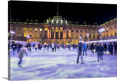 Ice skating, Somerset House, London, England