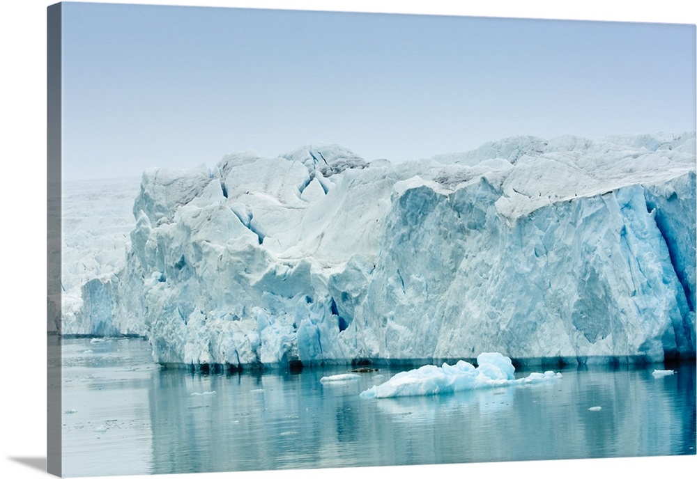 Iceberg in Woodfjord, Svalbard Archipelago, Norway, Arctic, Scandinavia