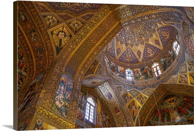 Interior of dome of VankCathedral, Isfahan, Iran