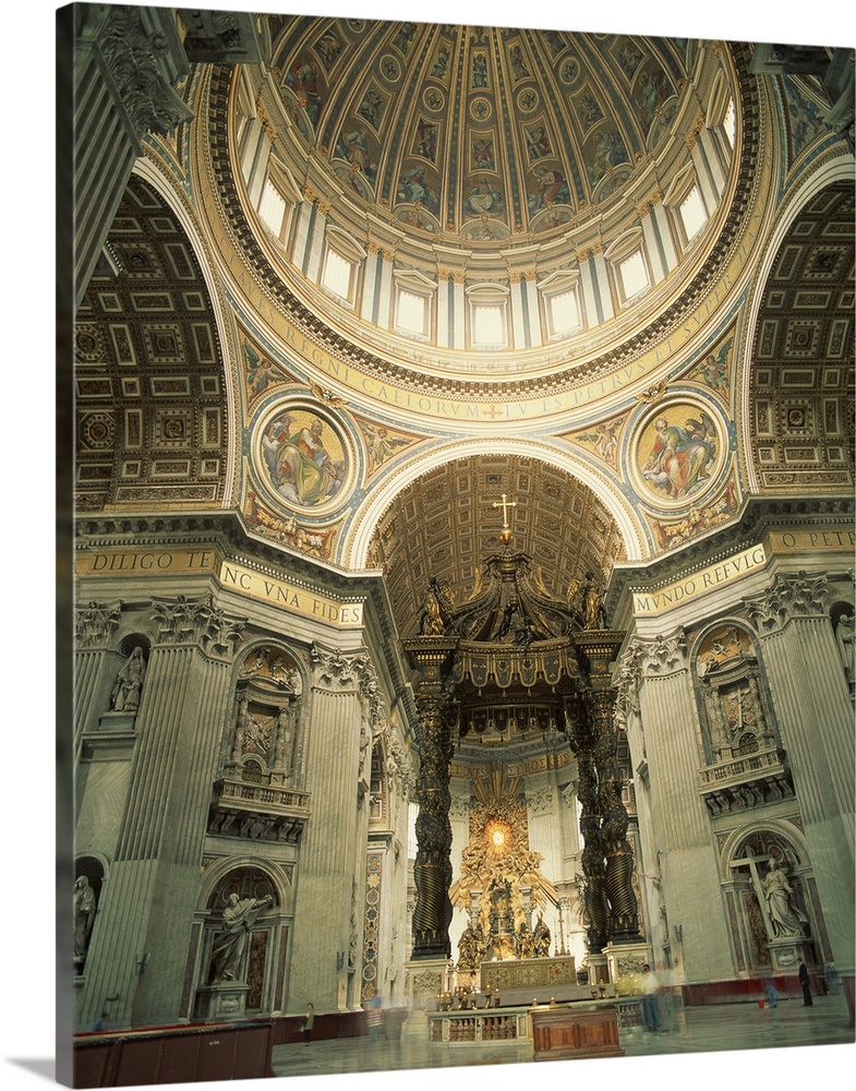 Interior of St.Peter's Basilica, The Vatican, Rome, Lazio, Italy, Europe