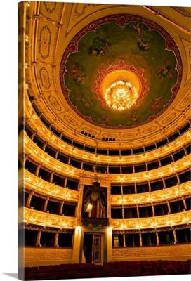 Interior of Teatro Regio, Parma, Emilia Romagna, Italy