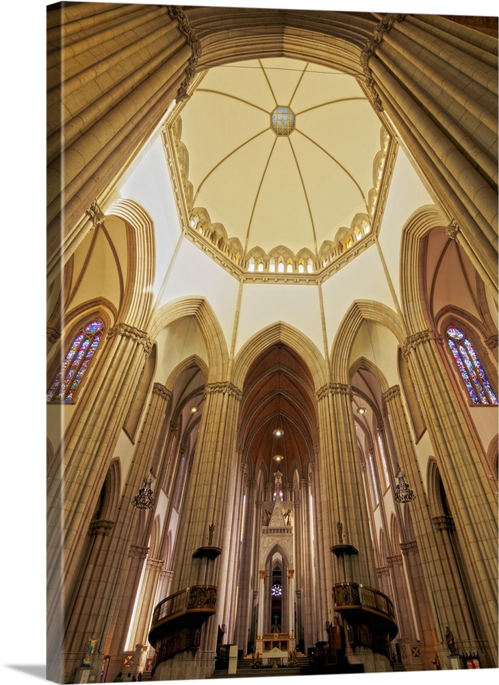 Interior view of the Sao Paulo See Metropolitan Cathedral, Praca da Se, City of Sao Paulo, State of Sao Paulo, Brazil, Sou...