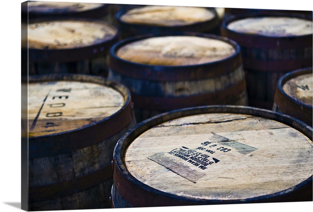 Jura whisky distillery barrel storage, Jura Island, Inner Hebrides, Scotland