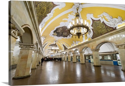 Komsomolaskaya Metro Station, Moscow, Russia