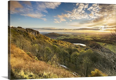 Lake Gormire and The Vale of York from Whitestone Cliffe, North Yorkshire, England