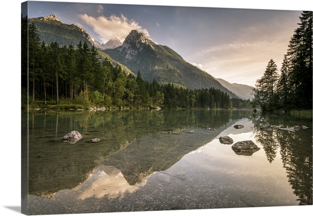 Lake Hintersee, Berchtesgadener Alpen, Bavaria, Germany, Europe