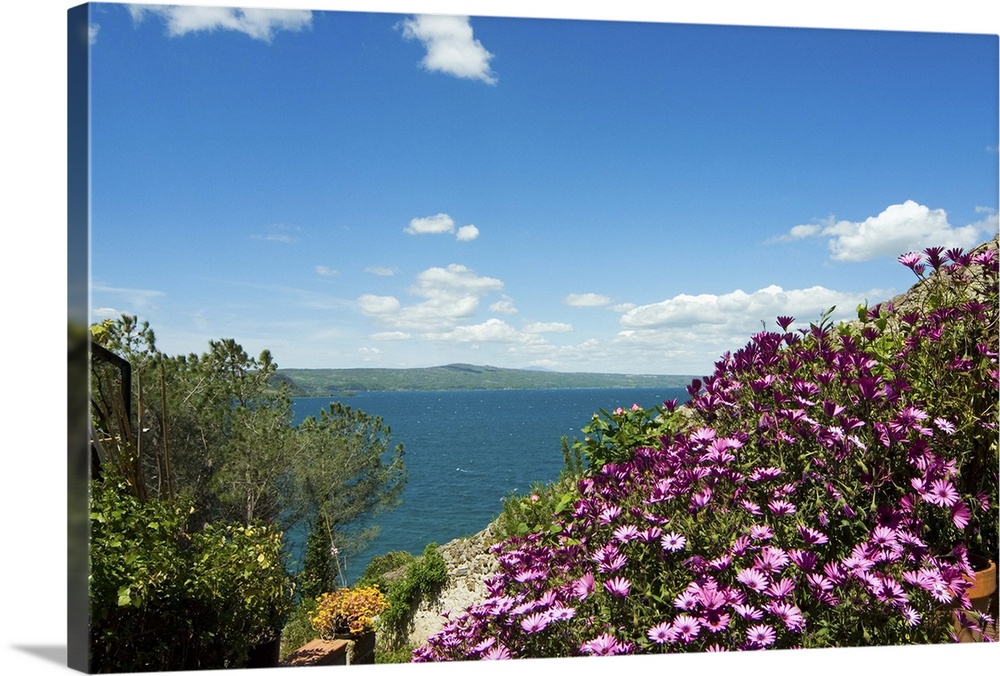 Lake of Bolsena, view from Capodimonte, Viterbo, Lazio, Italy, Europe