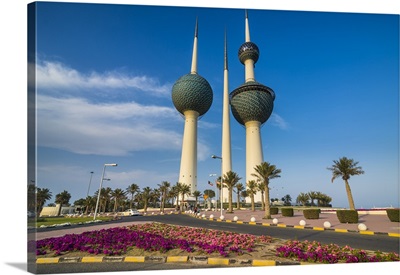 Landmark Kuwait towers in Kuwait City, Kuwait