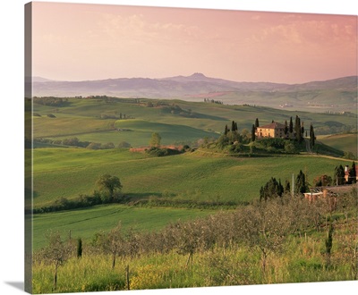 Landscape near San Quirico d'Orcia, Tuscany, Italy, Europe