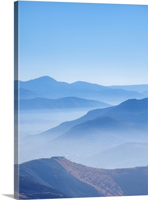 Landscape Seen From Monte Alban, Oaxaca, Mexico