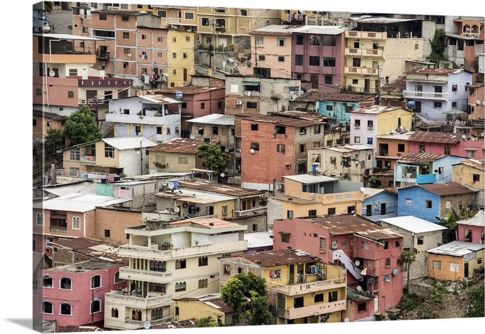 Las Penas barrio, historic centre on the hill of Cerro Santa Ana, Guayaquil, Ecuador, South America