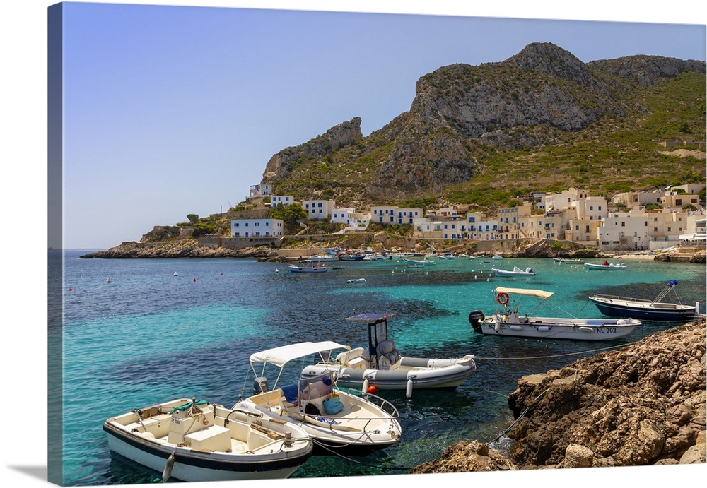 Levanzo Island, Cala Dogana, Aegadian Islands, province of Trapani, Mediterranean, Sicily, Italy, Mediterranean, Europe