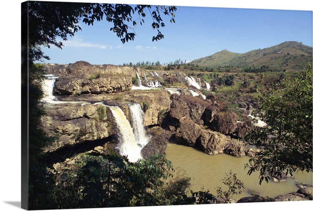 Lien Khuong waterfall and rocks at Dalat, Vietnam, Indochina