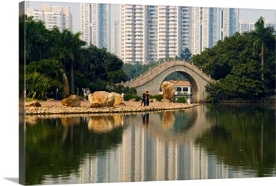 Litchi Park Bridge, Shenzhen Special Economic Zone, Guangdong, China, Asia