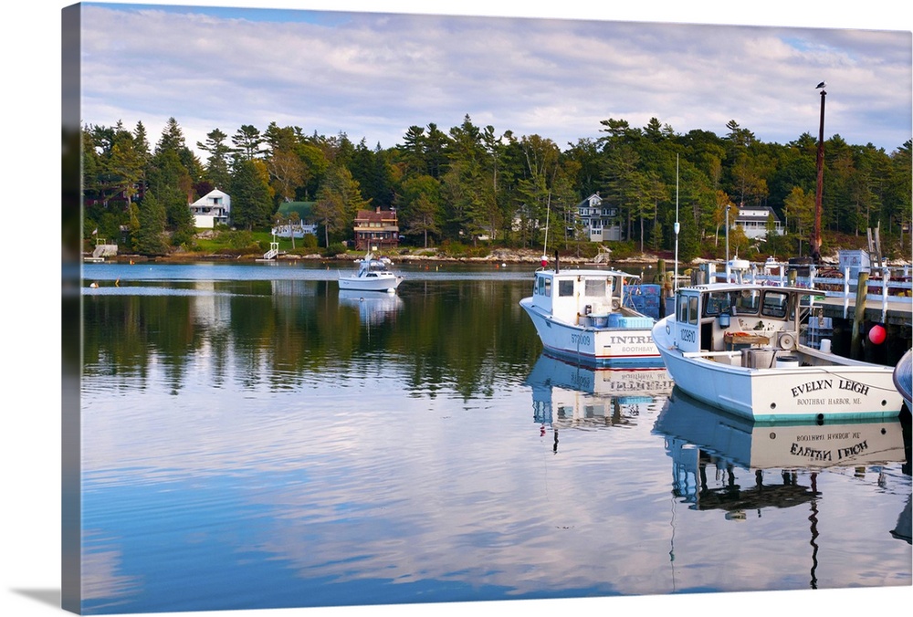 Lobster fishing boats, Boothbay Harbor, Maine, New England, United States of America