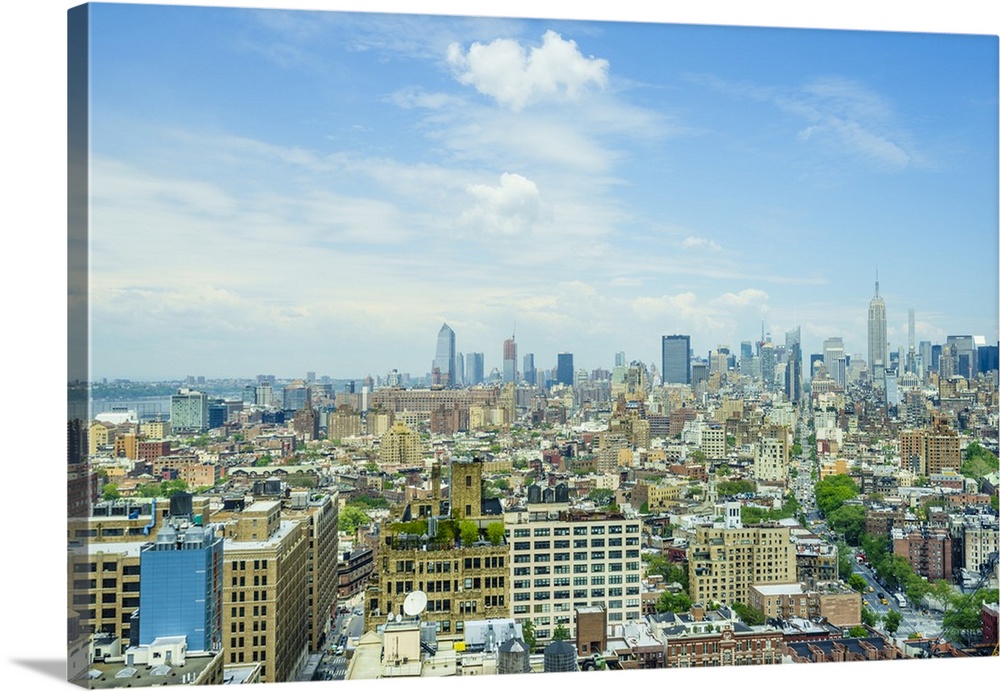 Manhattan skyline from SoHo to the Empire State Building, New York City, United States of America, North America